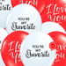 12 globos inflados con helio -I Love You / My Favorite- Bio* -RAC031-.