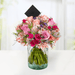 Arreglo floral de Rosas Mix, Alstromelia Rosa y Espuma -GI017-