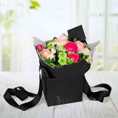 Rosas y Rosas -Rosadas y Fuchsia. Floreria envios a domicilio CDMX Ponch y Caprico.