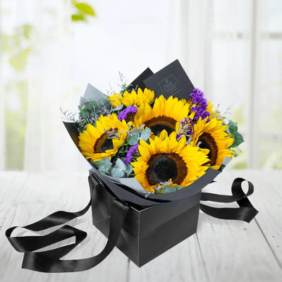 Bouquet de Girasoles, Limonio y Espuma