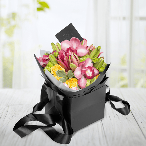 Bouquet de Orquídeas, Rosas, Lisianthus y Lillies