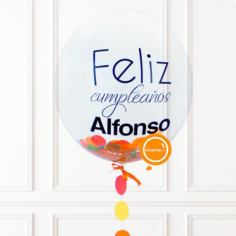 Burbuja con helio personalizada -Feliz Cumpleaños- | Globos y Regalos Teleglobos.com.mx.