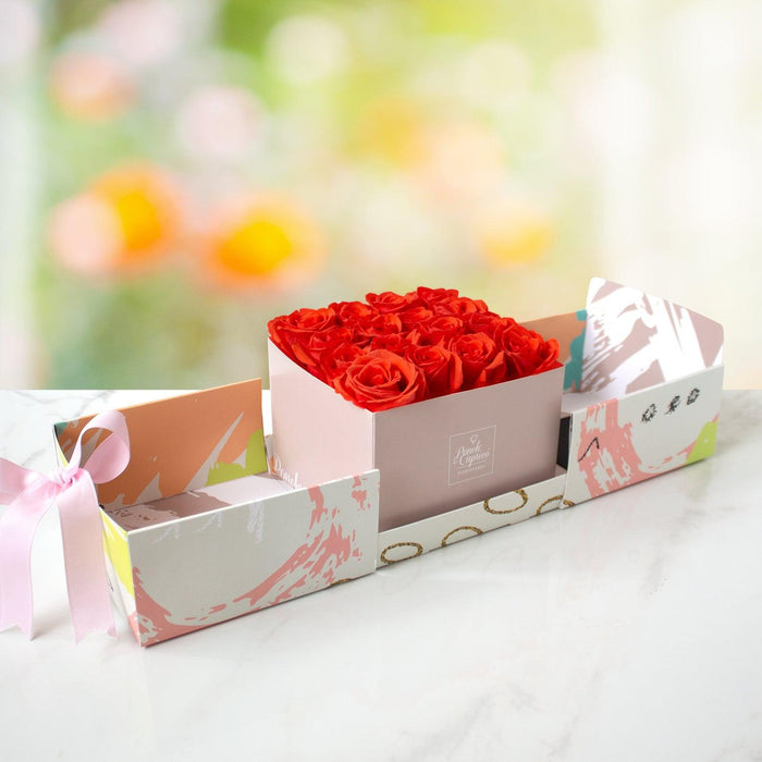Caja Sorpresa con 16 rosas -color a elegir-