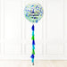  Globo grande/gigante personalizado con confetti -con helio- Azul/Verde Eco*