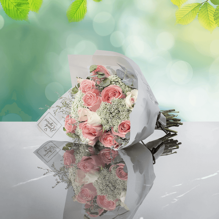 Ramillete de Rosas Hermosas, Mini Señorita, Limonio y Dólar - PRAM030