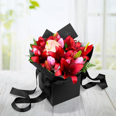 Tulipanes, Lillies y Anturios. Floreria Ponch y Caprico.