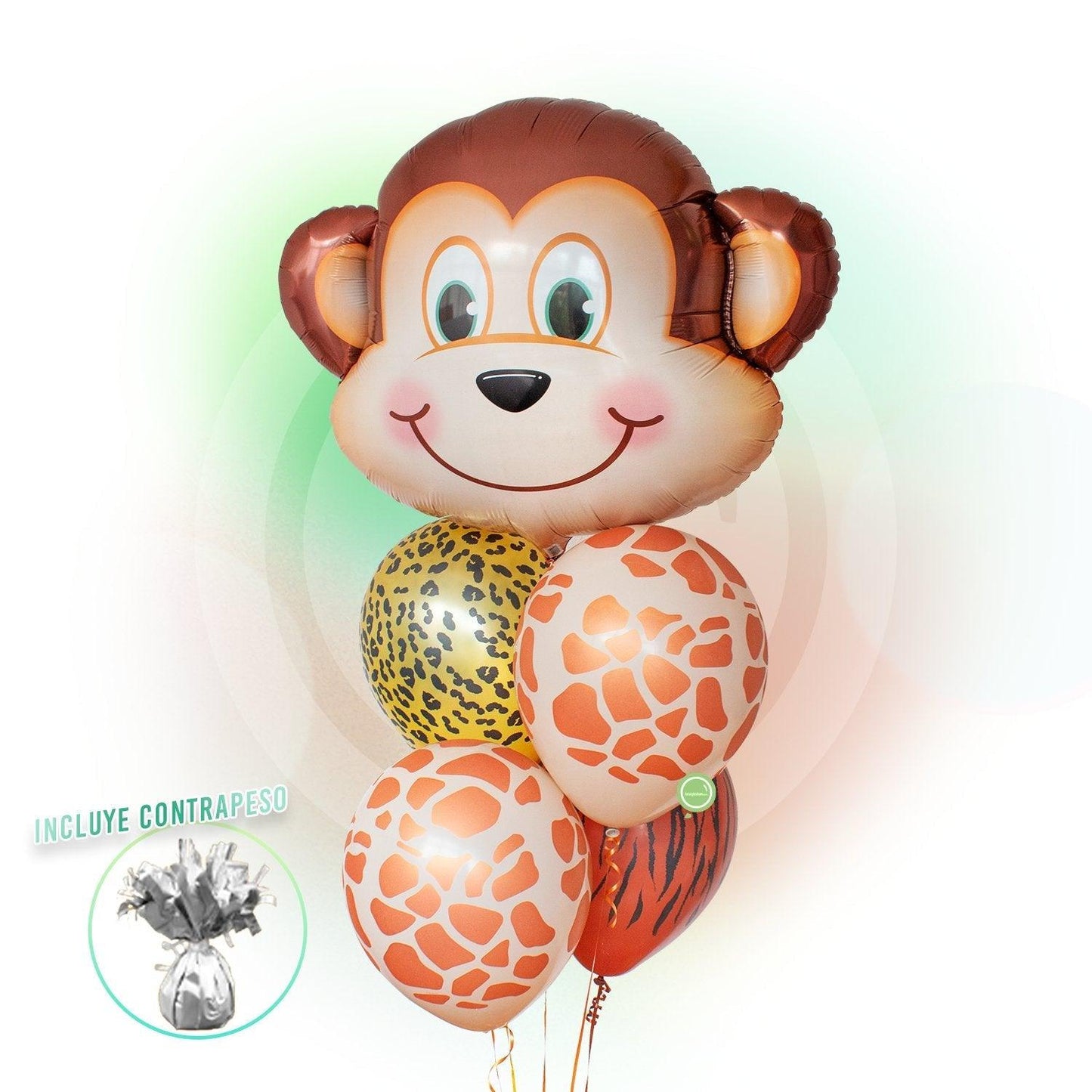 Bunch de Globos Inflados con Helio -Bienvenidos a la Jungla-