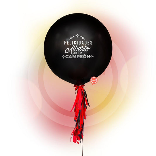 Globo Personalizado de 24 Fashion Negro con Helio